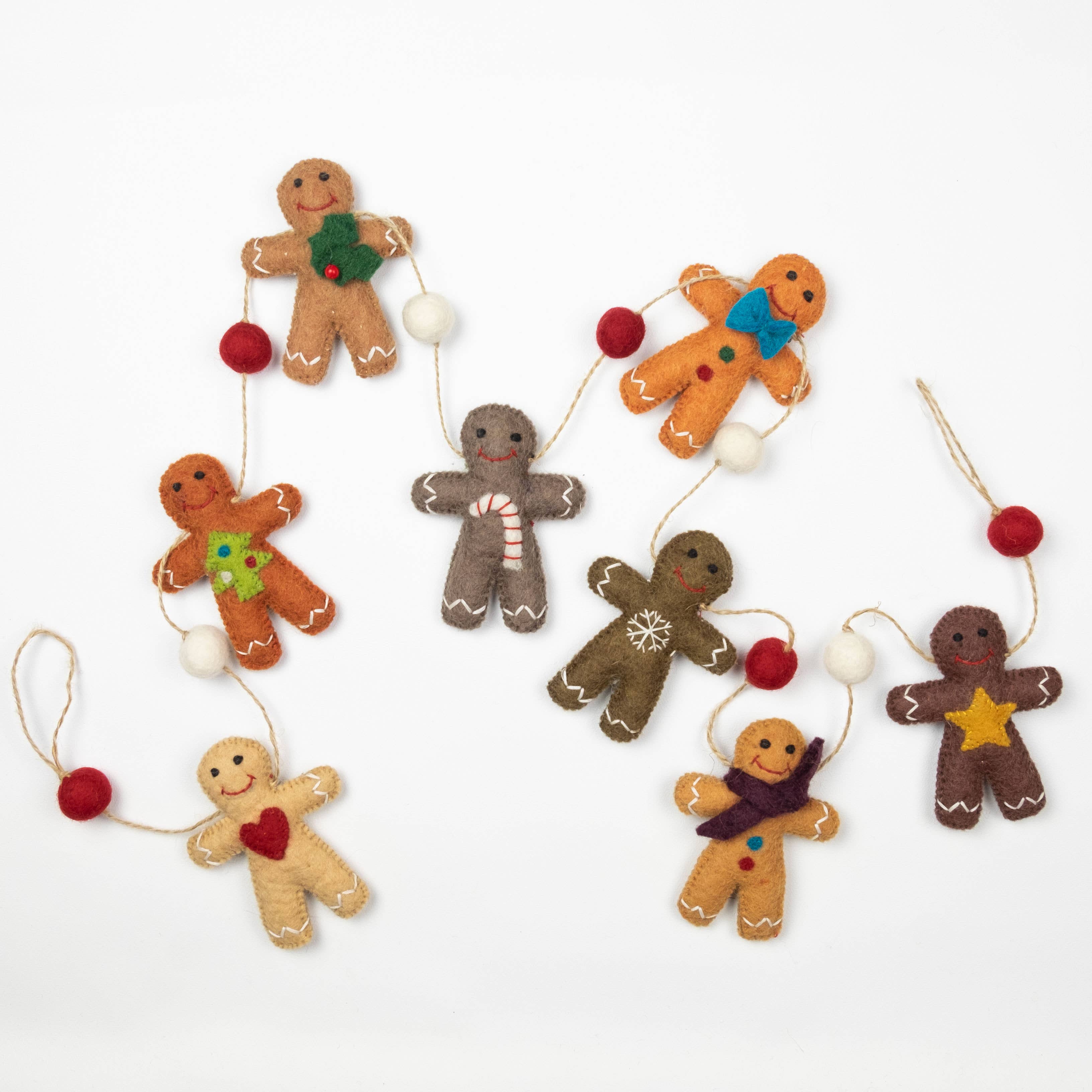 Felt Gingerbread Man Garland