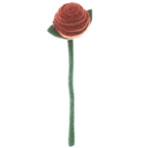 Felt Tea Rose- Assorted Colors- Sold Individually