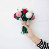 Felt Tea Rose- Assorted Colors- Sold Individually