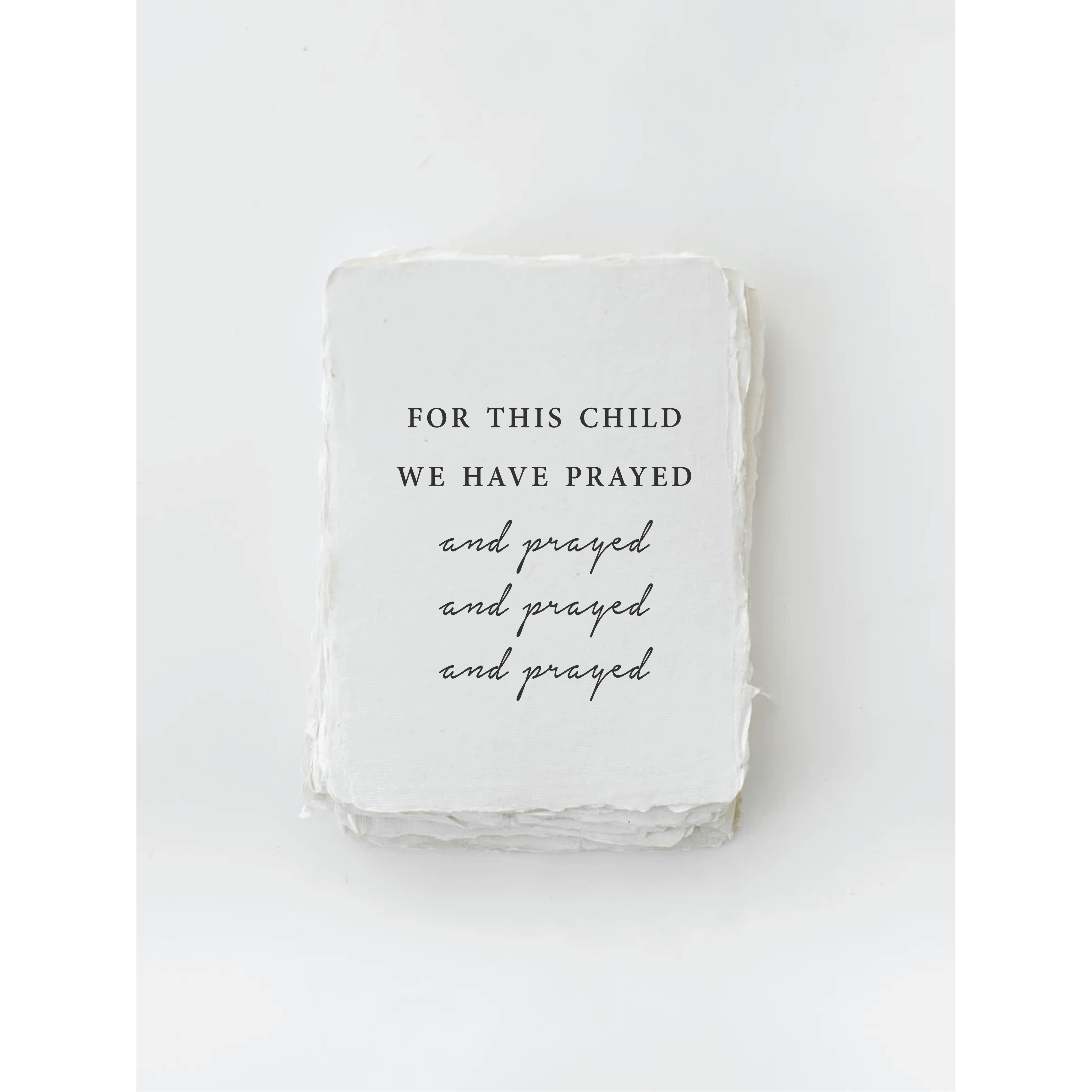 For this child we have prayed- Greeting Card