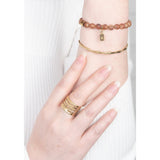 Glimmer Agate Stretch Bracelet in Auburn