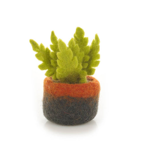 Handmade Felt Biodegradable Fake Miniature Plant - Ostrich Fern