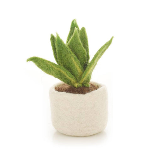 Handmade Felt Biodegradable Fake Miniature Plant - Sansiveira
