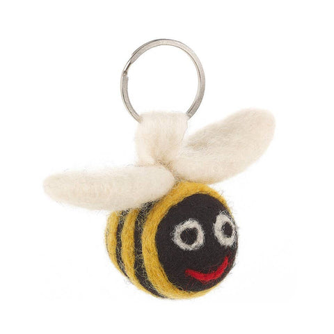 Handmade Needle Felt Fair Trade Bee Keyring
