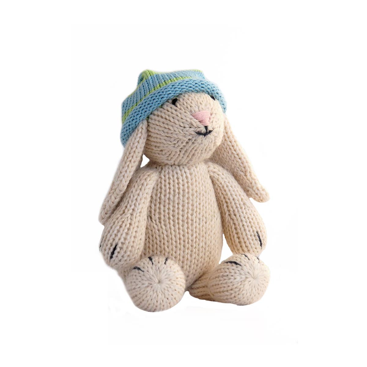 Little White Bunny In Slouch Hat Stuffed Animal