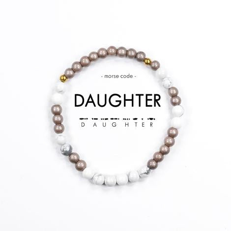 Morse Code Mini Bracelet: Daughter- Assorted Colors