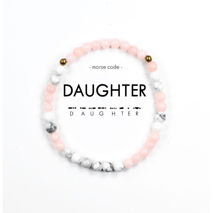 Morse Code Mini Bracelet: Daughter- Assorted Colors