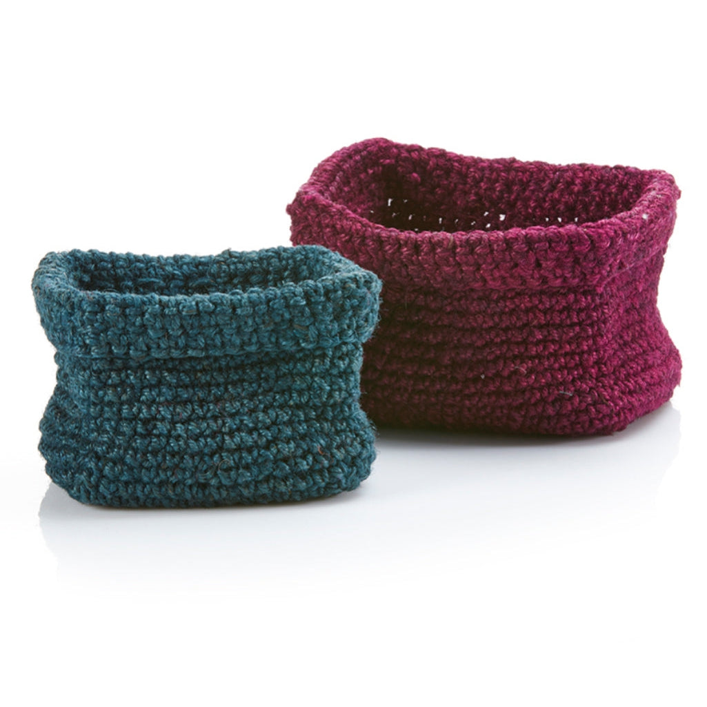 Mulberry & Eucalyptus Yanda Crocheted Nesting Baskets- Sold Individually
