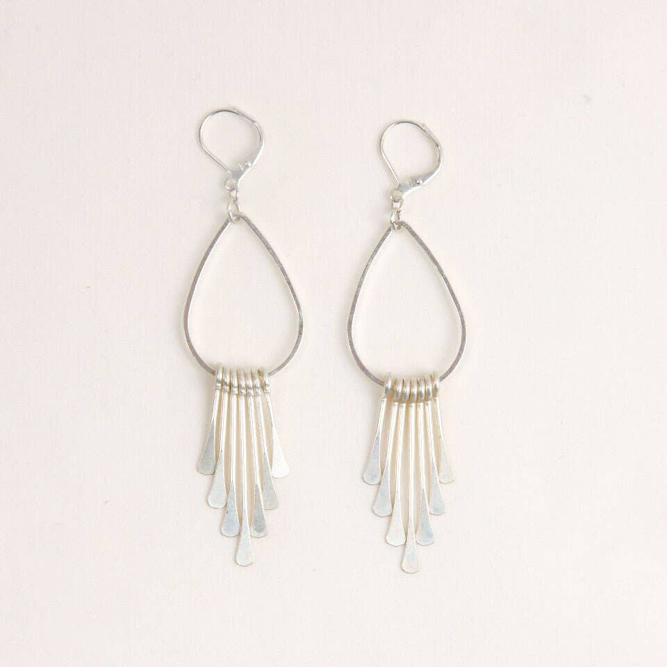 Paddle Pin Fringe Earring - Assorted