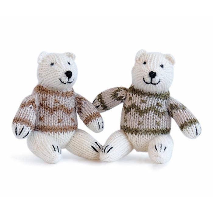Polar Bear in Sweater Ornament- Sold Individually