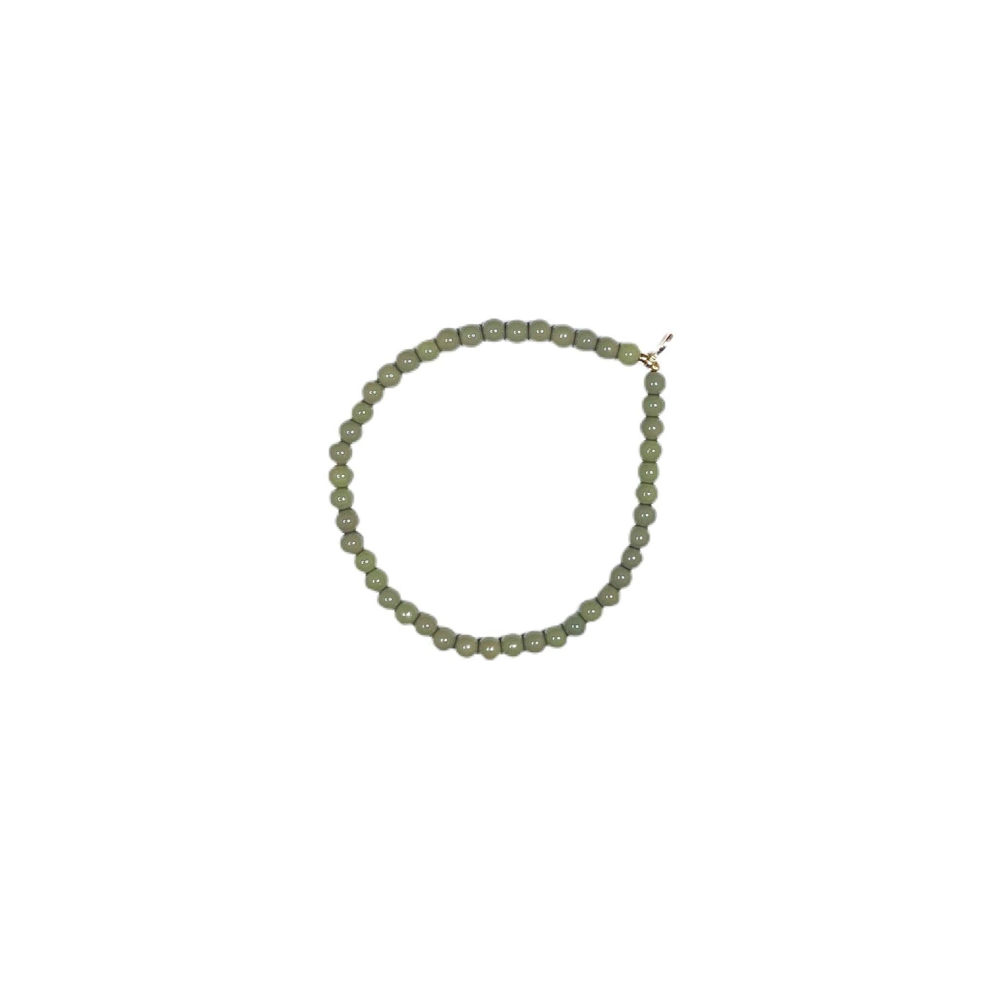 Stone Stacking Bracelet - Olive