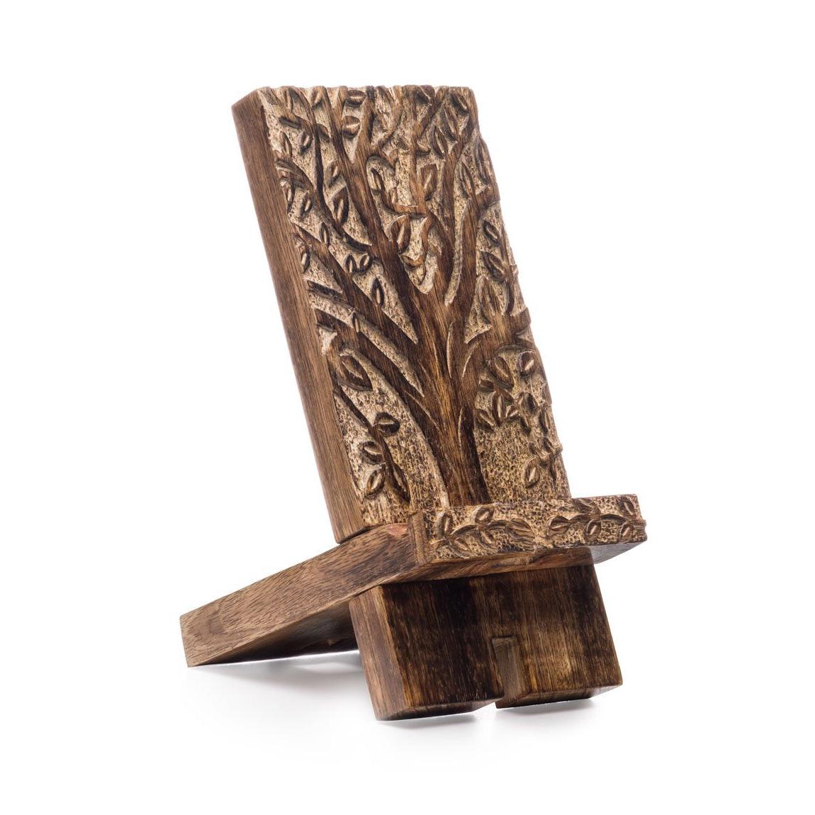 Tree of Life Wooden Phone Stand